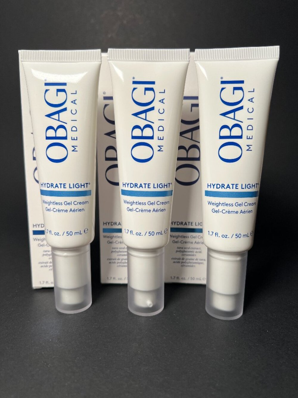 LOT of 3 * Obagi HYDRATE LIGHT Weightless Gel Cream Face Moisturizer 1.7 fl oz
